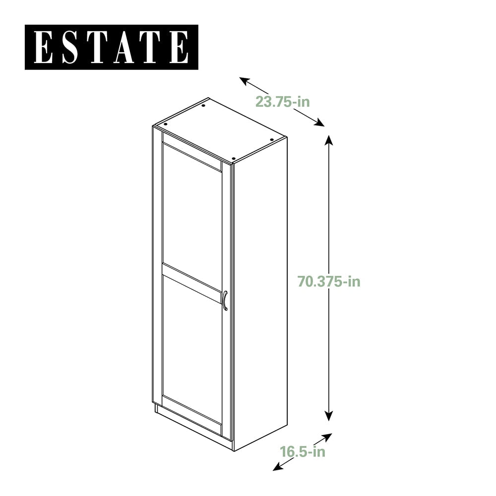 Estate 23.75-in W x 70.375-in H Wood Composite Gray Wall-mount Utility Storage Cabinet