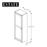 Estate 23.75-in W x 70.375-in H Wood Composite Gray Wall-mount Utility Storage Cabinet