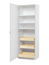 Estate 23.75-in W x 70.375-in H Wood Composite White Wall-mount Utility Storage Cabinet
