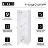 Estate 15-in W x 70.375-in H Wood Composite White Wall-mount Utility Storage Cabinet