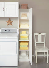 Estate 15-in W x 70.375-in H Wood Composite White Wall-mount Utility Storage Cabinet