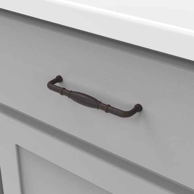 Hickory Hardware Williamsburg 5-1/16-in (128mm) Center to Center Oil-Rubbed Bronze Highlighted Rectangular Handle Drawer Pull