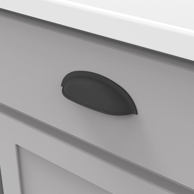 Hickory Hardware Williamsburg 3-in (76mm) Center to Center Oil-Rubbed Bronze Oval Cup Drawer Pull