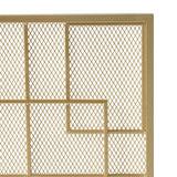 Alamance Modern Gold Single Panel Iron Fire Screen - Super Arbor