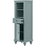 Hamilton 18 in. W x 53 in. H x 14 in. D Bathroom Linen Storage Cabinet in Sea Glass - Super Arbor