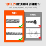 VEVOR 300-ft Silver Stainless Steel Cable Hardware Kit