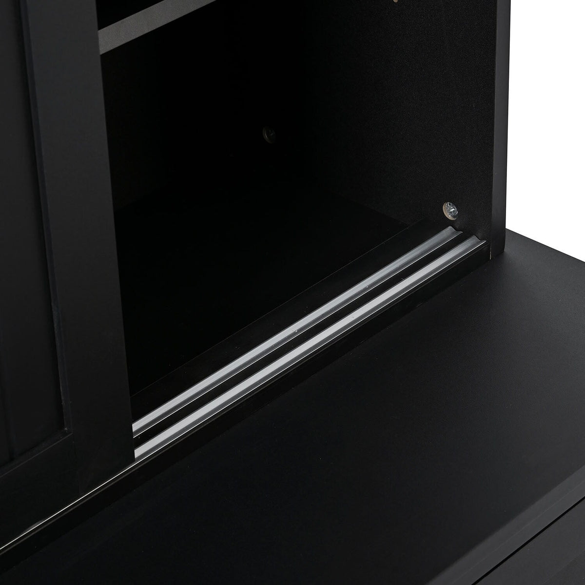 SINOFURN Craftsman 35.4-in Black Wood Hall Tree