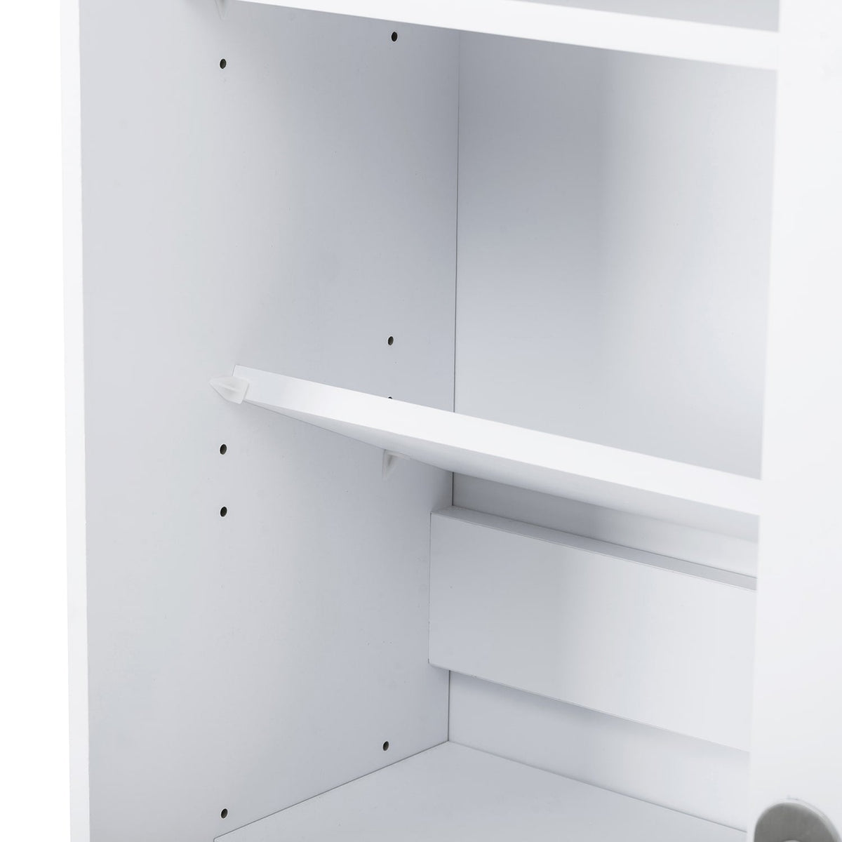 SINOFURN Craftsman 35.4-in White Wood Hall Tree