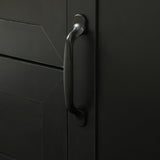 SINOFURN Coastal 47.2-in Black Wood Hall Tree