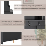 SINOFURN Hall Tree Entryway Bench with Shelves Cabinet