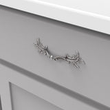 Hickory Hardware Manor House 3-in (76mm) Center to Center Silver Stone Novelty Handle Drawer Pull