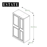 Estate 38.5-in W x 70.375-in H Wood Composite White Wall-mount Utility Storage Cabinet