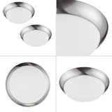 Project Source 2-Pack 11-in Brushed Nickel Integrated LED Flush Mount Ceiling Light, 3000K, 1400 Lumens