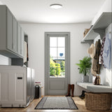 Project Source 2-Pack 14-in Brushed Nickel Transitional Integrated LED Flush Mount Light, 3000K, 1950 Lumens, Dimmable