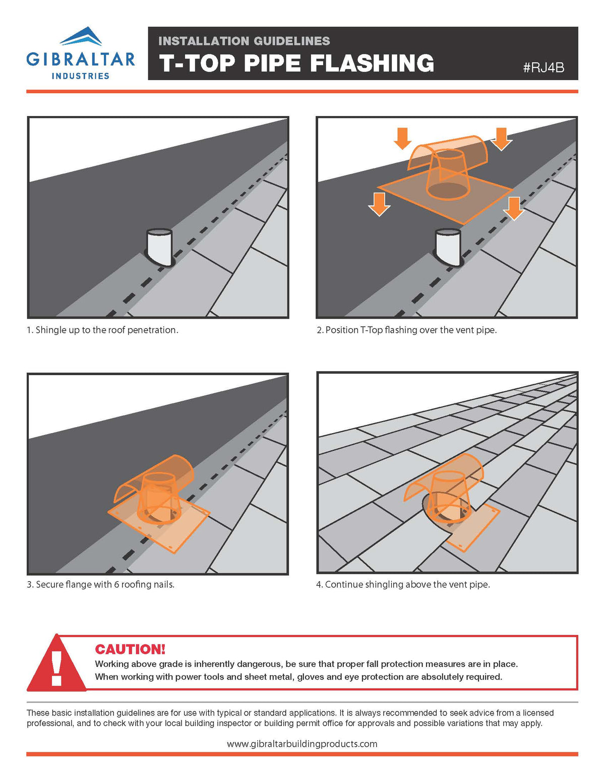 Gibraltar Building Products 4-in x 20-in Galvanized Steel T-Top Vent and Pipe Flashing, RJ4B