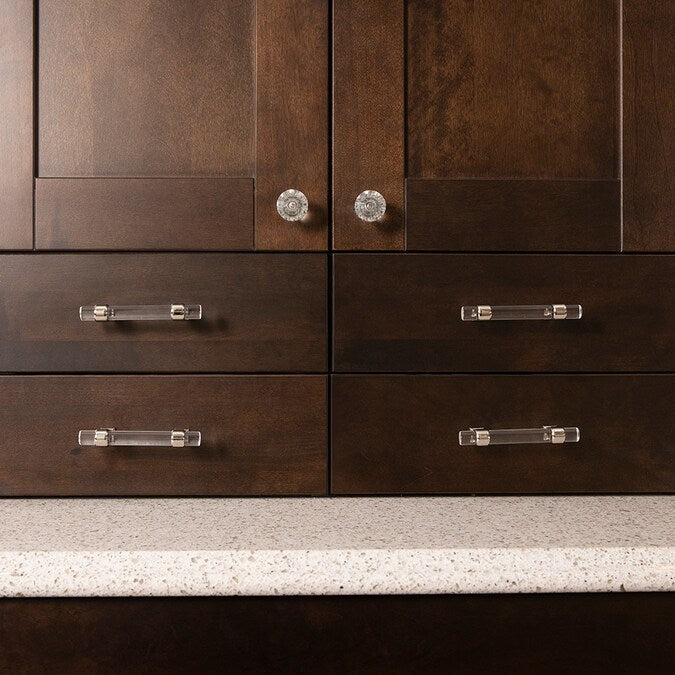 Hickory Hardware Crystal Palace 3-in Center to Center Crysacrylic with Polished Nickel Rectangular Bar Drawer Pull