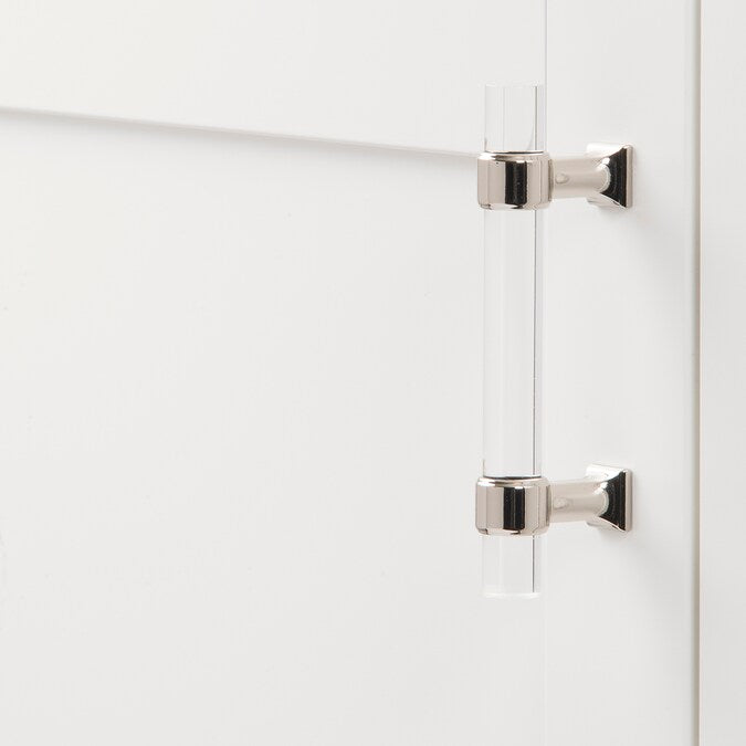 Hickory Hardware Crystal Palace 3-in Center to Center Crysacrylic with Polished Nickel Rectangular Bar Drawer Pull