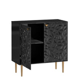 Clihome 15.75-in W x 31.93-in H Mdf Black Freestanding Utility Storage Cabinet
