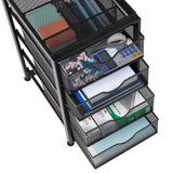 Mind Reader Black 4-Drawer 12.3-in File Cabinet