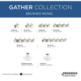 Progress Lighting Gather 5-Light Brushed Nickel Traditional Chandelier