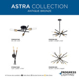 Progress Lighting Astra 8-Light Brushed Nickel Modern/Contemporary Chandelier