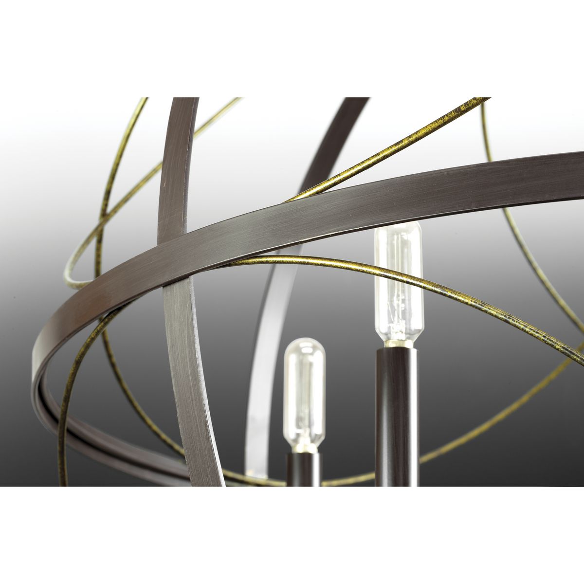 Progress Lighting Brandywine 6-Light Antique Bronze Transitional Globe Large Hanging Pendant Light