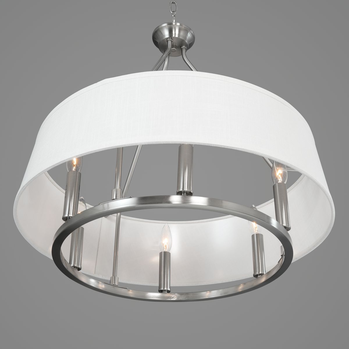 Progress Lighting Cherish 6-Light Brushed Gray Modern/Contemporary Chandelier