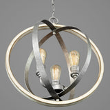 Progress Lighting Conestee 3-Light Galvanized Coastal Globe Medium Hanging Pendant Light