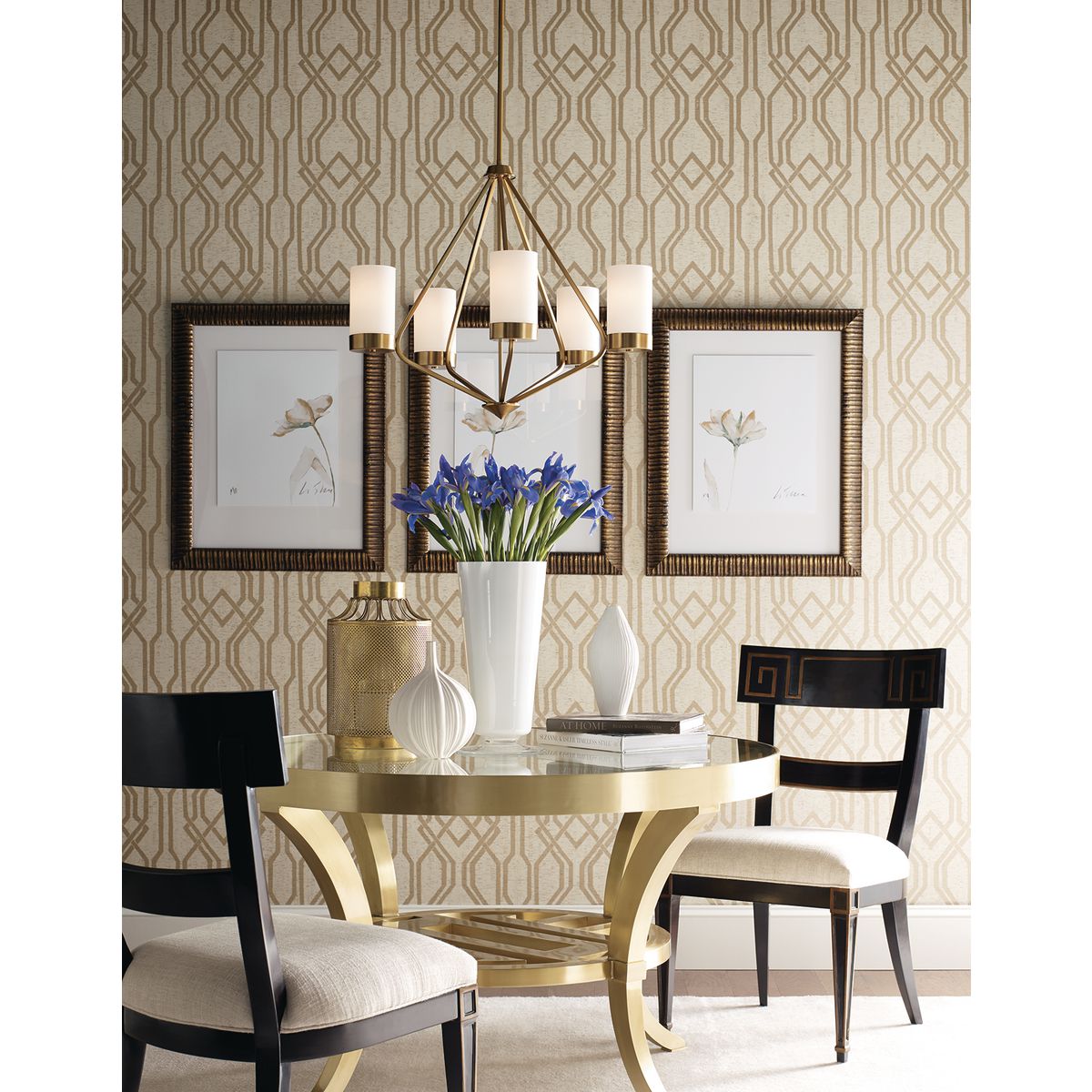 Progress Lighting Elevate 5-Light Brushed Bronze Mid-century Chandelier