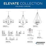 Progress Lighting Elevate 3-Light Polished Chrome Modern/Contemporary Chandelier