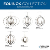 Progress Lighting Equinox 6-Light Matte Black Transitional Chandelier