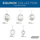 Progress Lighting Equinox 3-Light Antique Bronze Transitional Globe Medium Hanging Pendant Light
