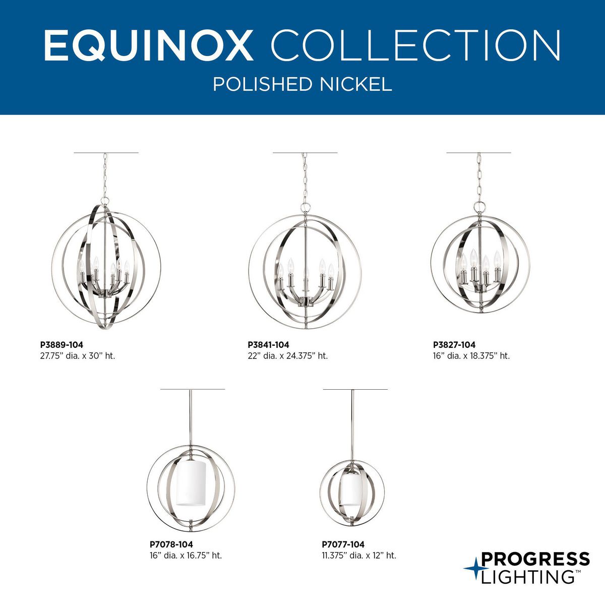 Progress Lighting Equinox 4-Light Antique Bronze Transitional Geometric Medium Hanging Pendant Light