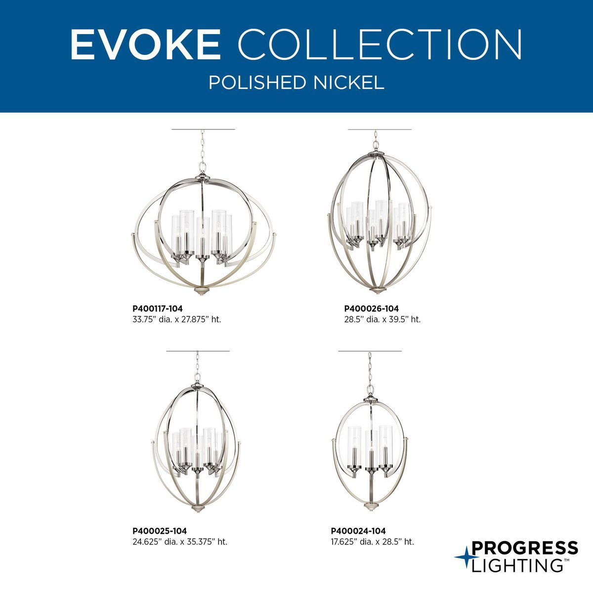 Progress Lighting Evoke 6-Light Antique Bronze Transitional Chandelier