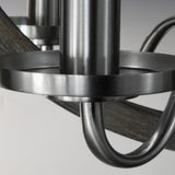 Progress Lighting Fontayne 6-Light Brushed Nickel Farmhouse Chandelier