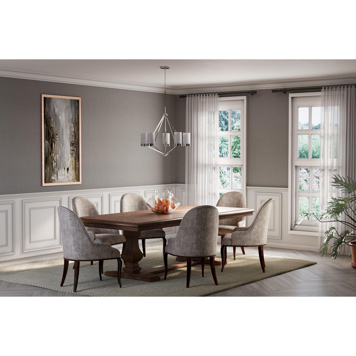 Progress Lighting Elevate 5-Light Polished Chrome Modern/Contemporary Chandelier