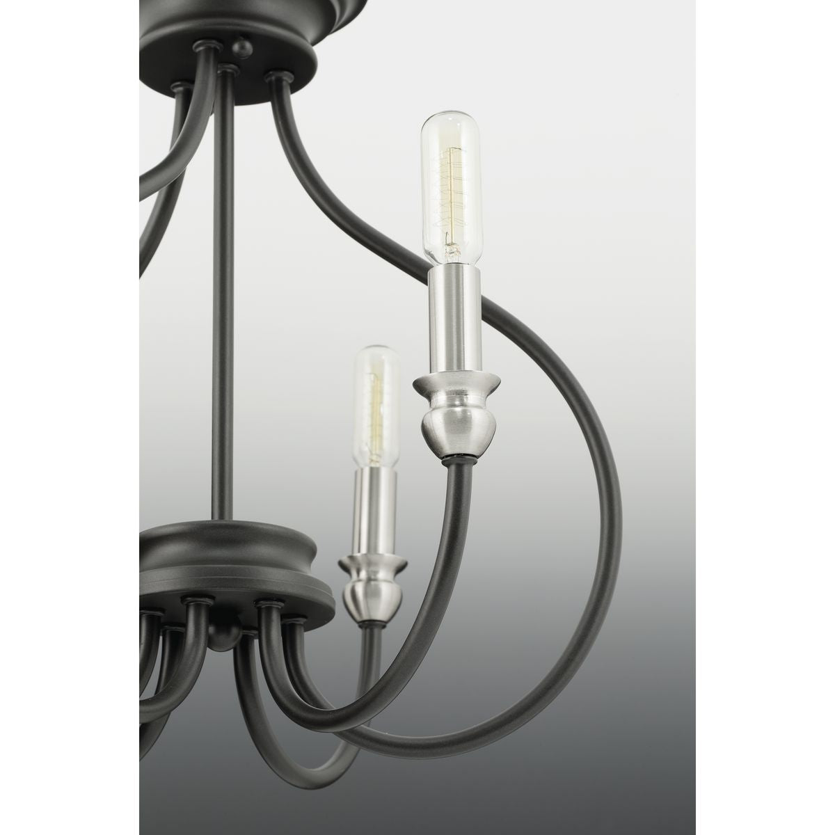 Progress Lighting Whisp 6-Light Gray Farmhouse Chandelier