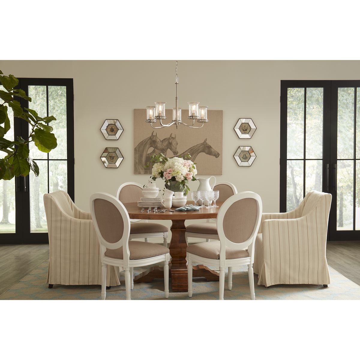 Progress Lighting Winslett 5-Light Brushed Nickel Coastal Chandelier