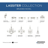 Progress Lighting Lassiter 9-Light Brushed Nickel Traditional Chandelier