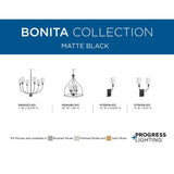Progress Lighting Bonita 6-Light Satin Transitional Chandelier