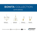 Progress Lighting Bonita 4-Light Matte Black Transitional Chandelier