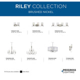 Progress Lighting Riley 9-Light Matte Black Traditional Chandelier