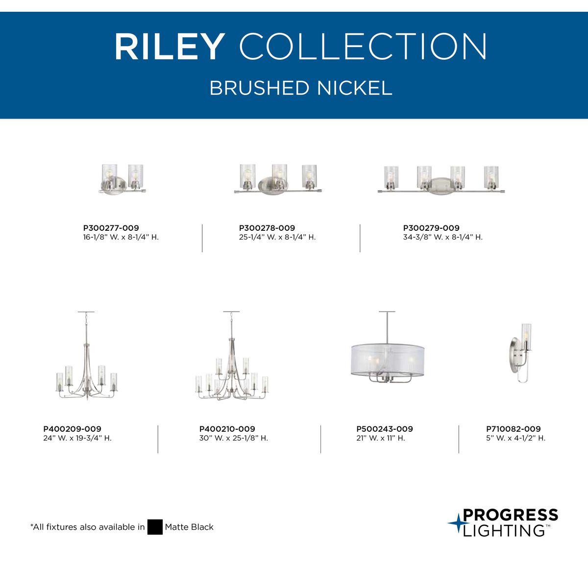 Progress Lighting Riley 5-Light Matte Black Traditional Chandelier