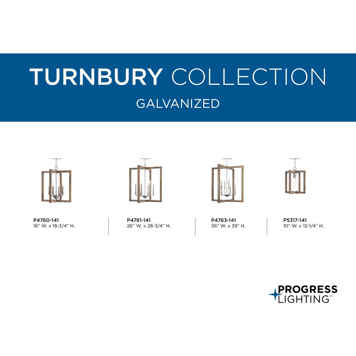 Progress Lighting Turnbury 8-Light Gray Rustic Chandelier
