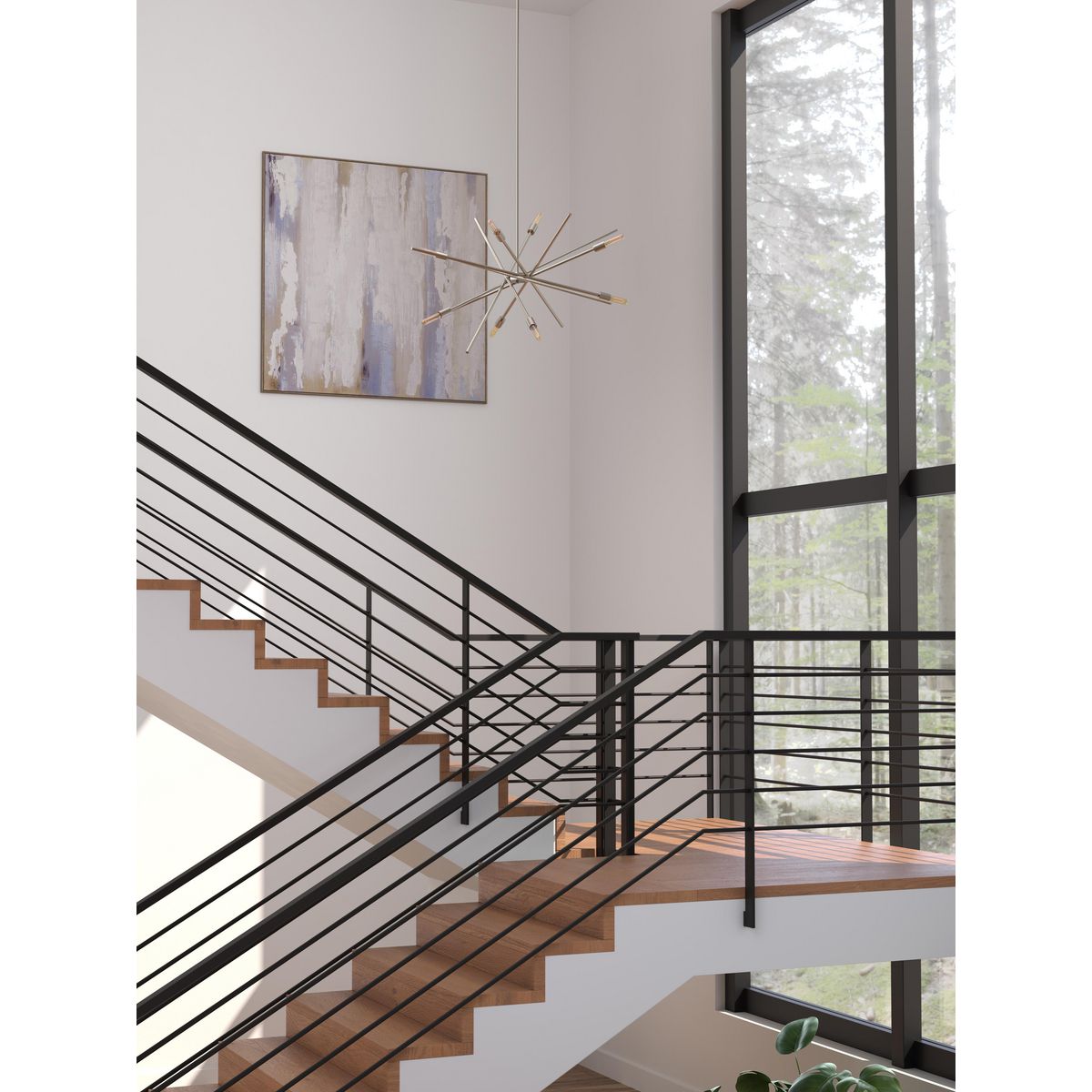 Progress Lighting Astra 8-Light Brushed Nickel Modern/Contemporary Chandelier