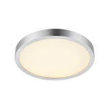 Project Source 2-Pack 12-in Brushed Nickel Transitional Integrated LED Flush Mount Light, 3000K, Dimmable