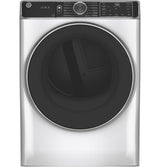 GE 7.8-cu ft Stackable Gas Dryer with Steam, Wi-Fi & Reversible Door (White) ENERGY STAR