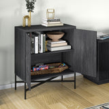 Hailey Home Brighton Charcoal Gray 2-Shelf Office Cabinet