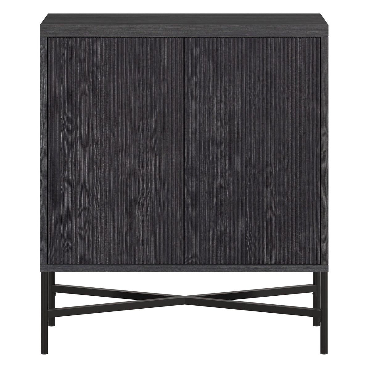 Hailey Home Brighton Charcoal Gray 2-Shelf Office Cabinet