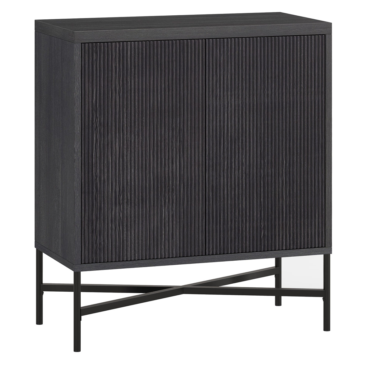 Hailey Home Brighton Charcoal Gray 2-Shelf Office Cabinet